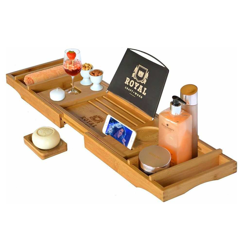 Royal Craft Wood Luxury Bathtub Caddy Tray